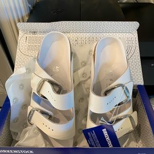 Birkenstock Arizona  40 White Big Buckle Sandals-new from Nordstrom